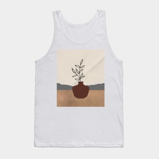 Minimal Modern  Terraccota  Pottery Abstract Pot Design Tank Top